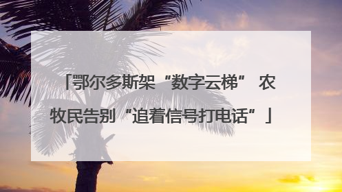 鄂尔多斯架“数字云梯” 农牧民告别“追着信号打电话”